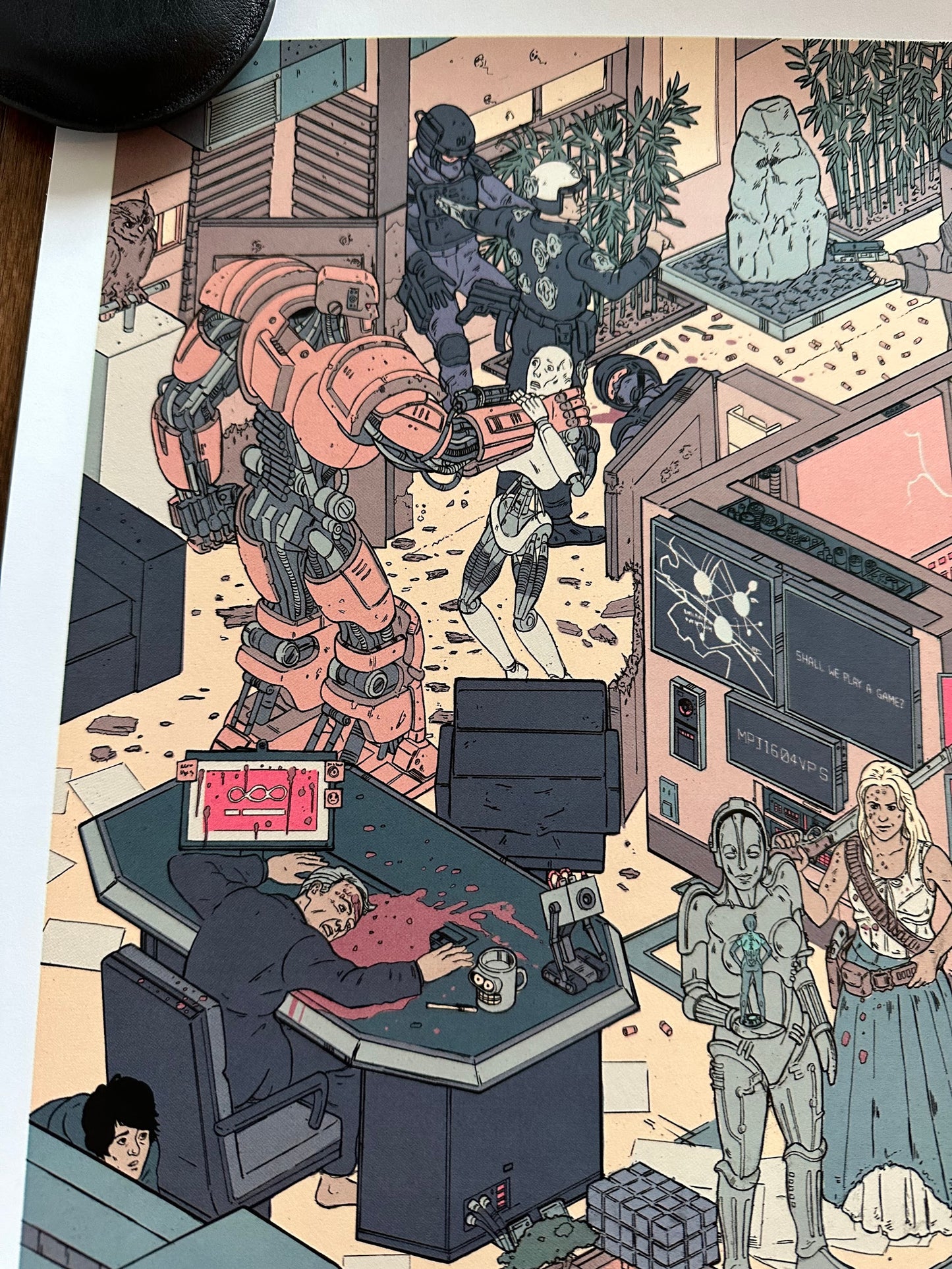 Laurie Greasley – The Raid 3 Scourge of the Machines, 24 x 36 in, poster
