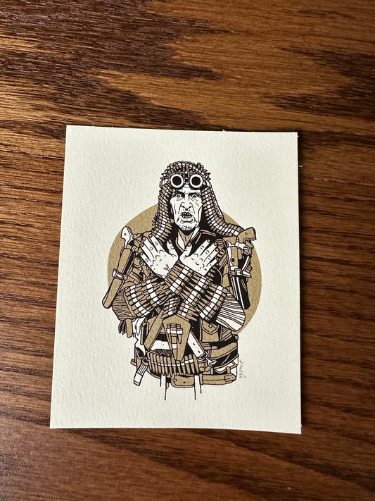 Tyler Stout – Mad Max Bullet Farmer, 4 x 5 in, art print