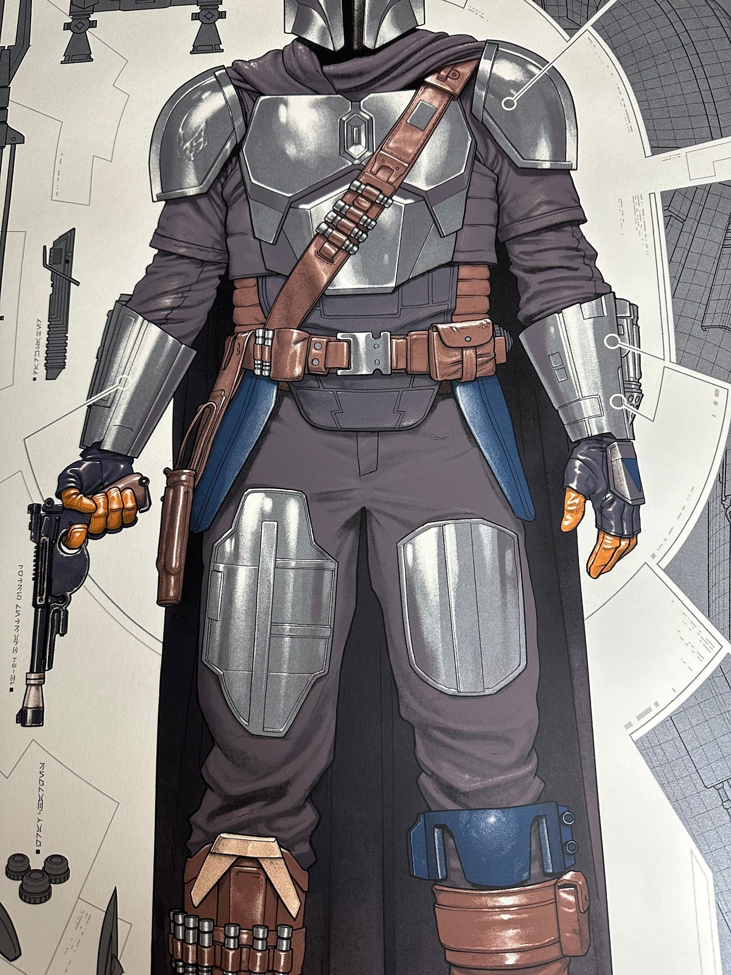 Phantom City Creative – Star Wars Mandalorian Database 001, 24 x 36 in, poster, image 3