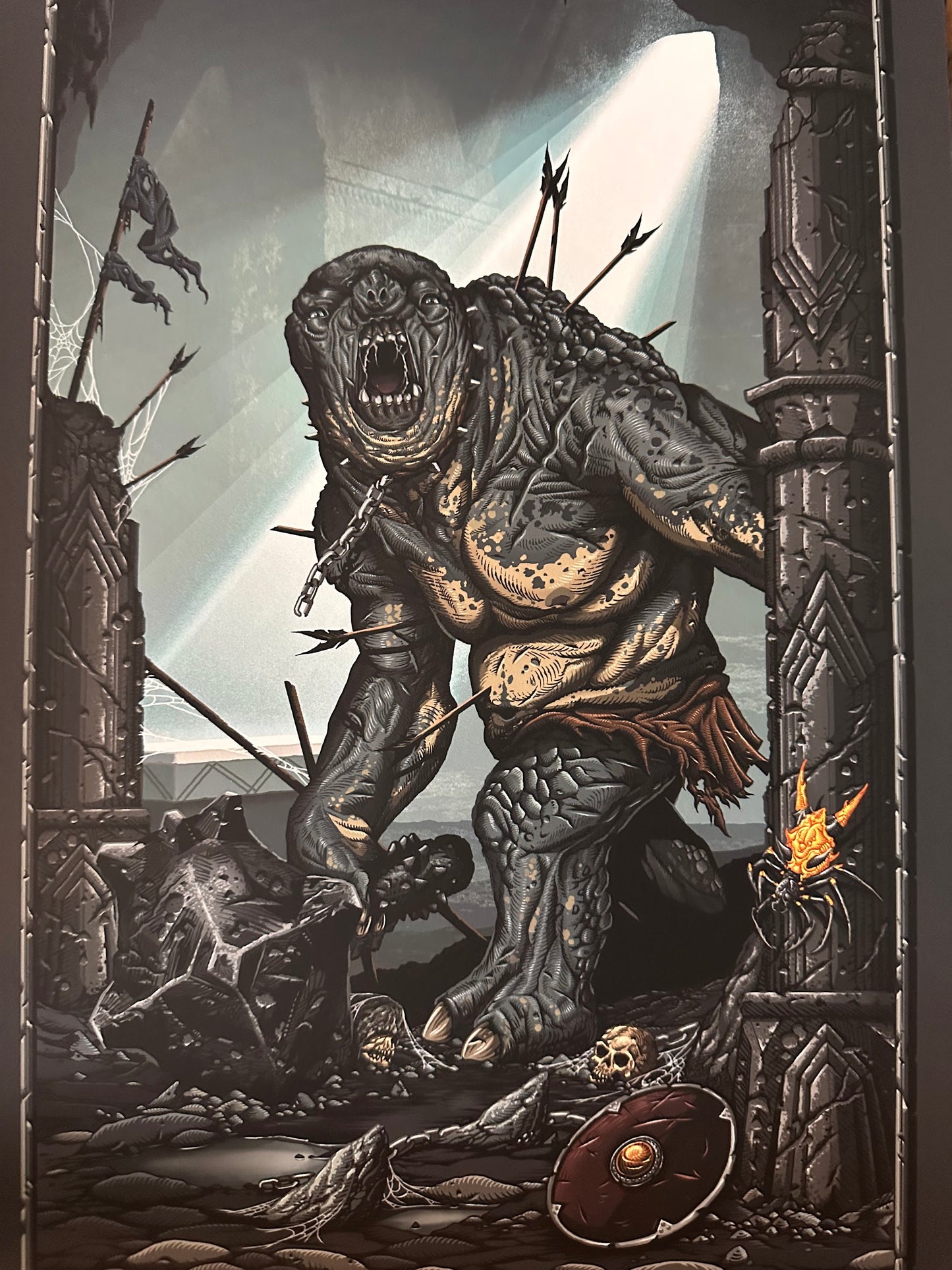 Brad Dunlop – LOTR Battle Within Balin's Tomb, 12 x 24 in, art print, image 3