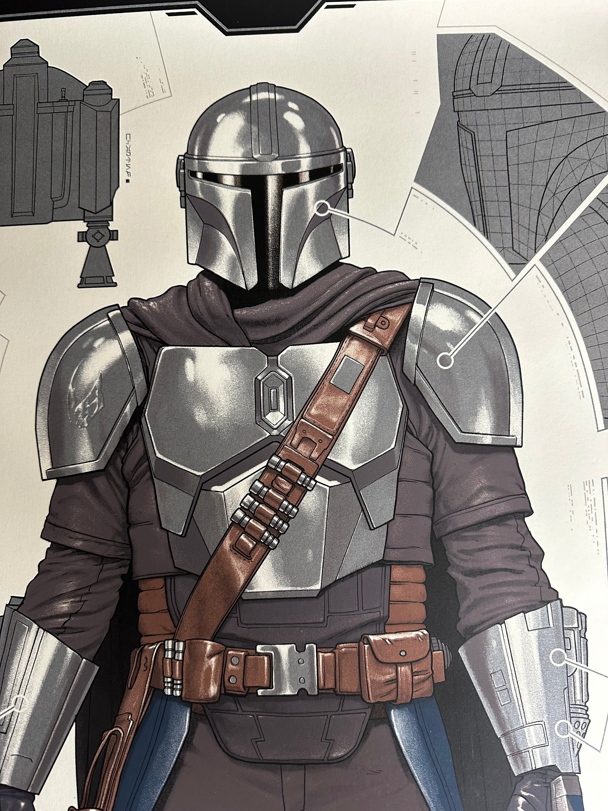 Phantom City Creative – Star Wars Mandalorian Database 001, 24 x 36 in, poster, image 2