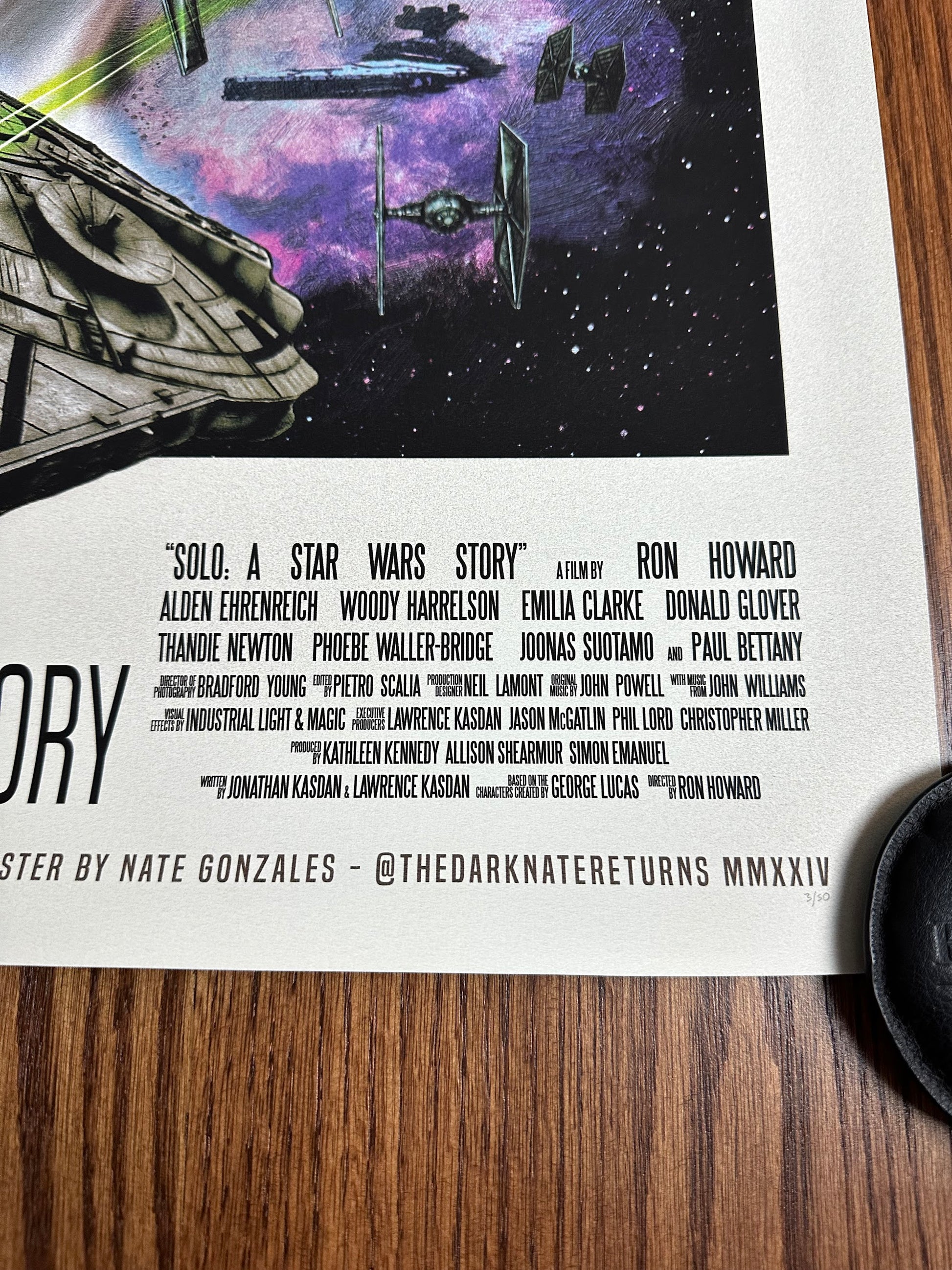Nate Gonzales – Solo A Star Wars Story, 24 x 36 in, poster, image 8