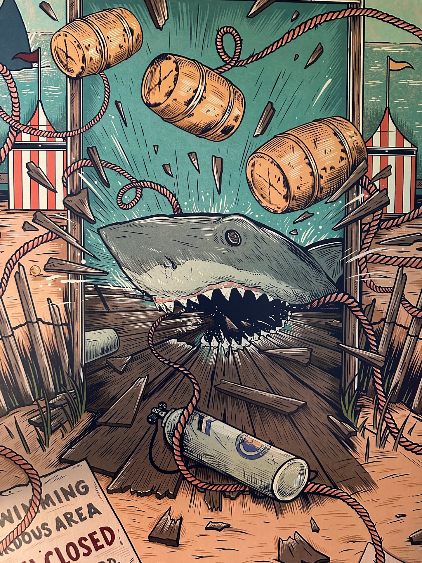 Sam Dunn – Jaws, 24 x 36 in, poster, image 3