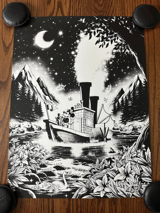 Sam Mayle – Disney Mickey Mouse Steamboat Willie, 18 x 24 in, art print