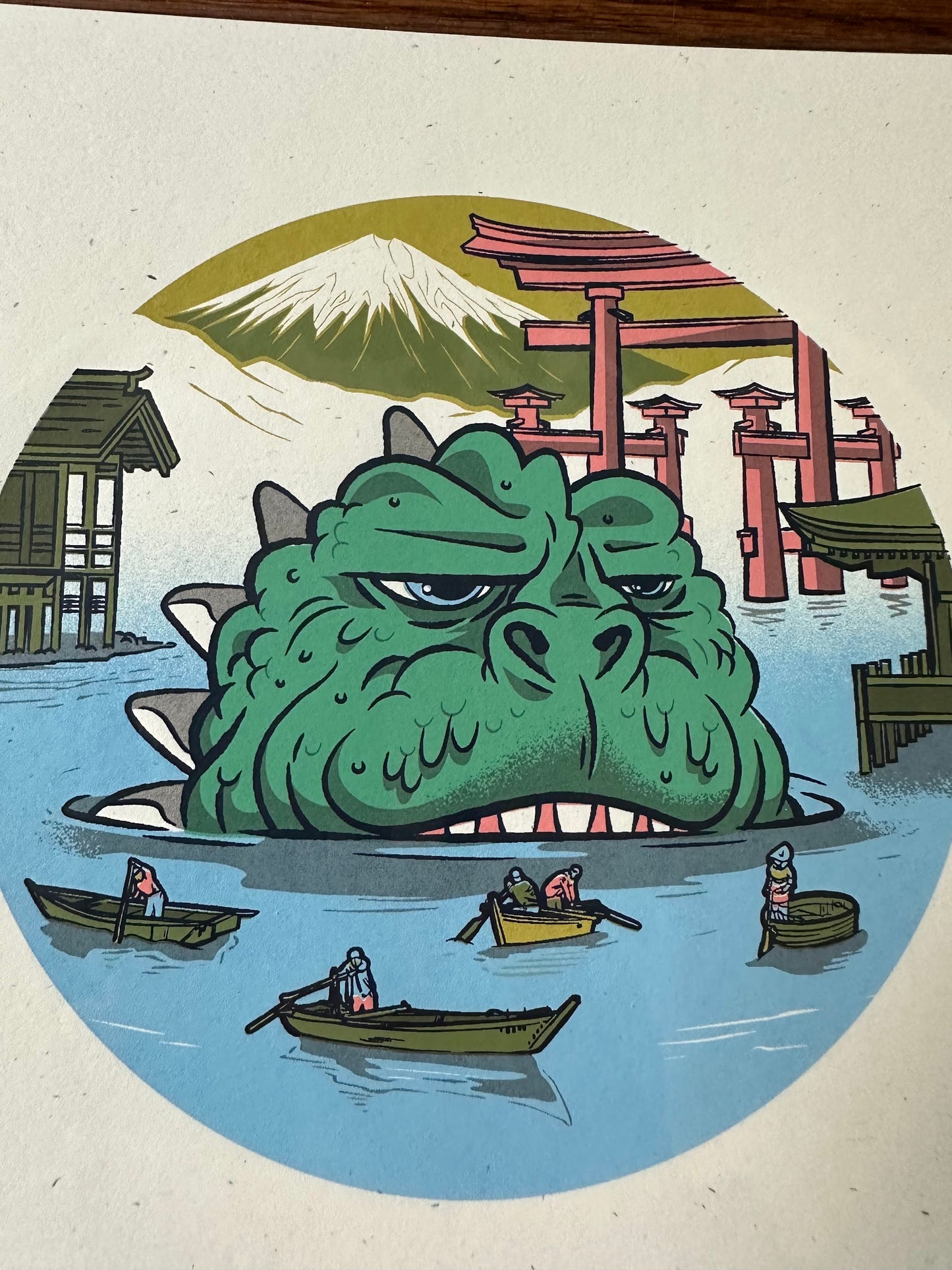 Anthony Petrie – Strange Beast Onsen, 7 x 7 in, art print, image 2