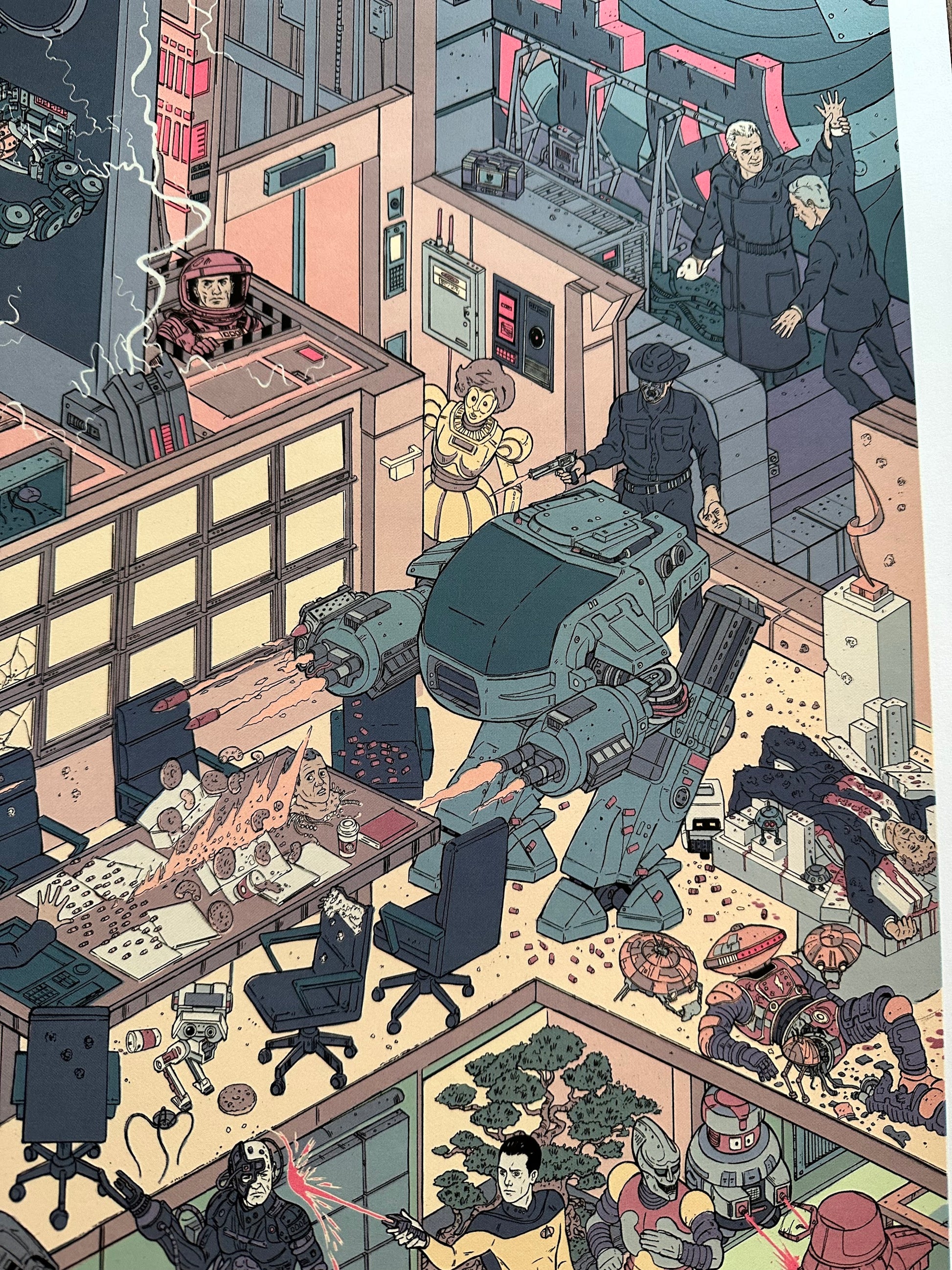 Laurie Greasley – The Raid 3 Scourge of the Machines, 24 x 36 in, poster, image 5