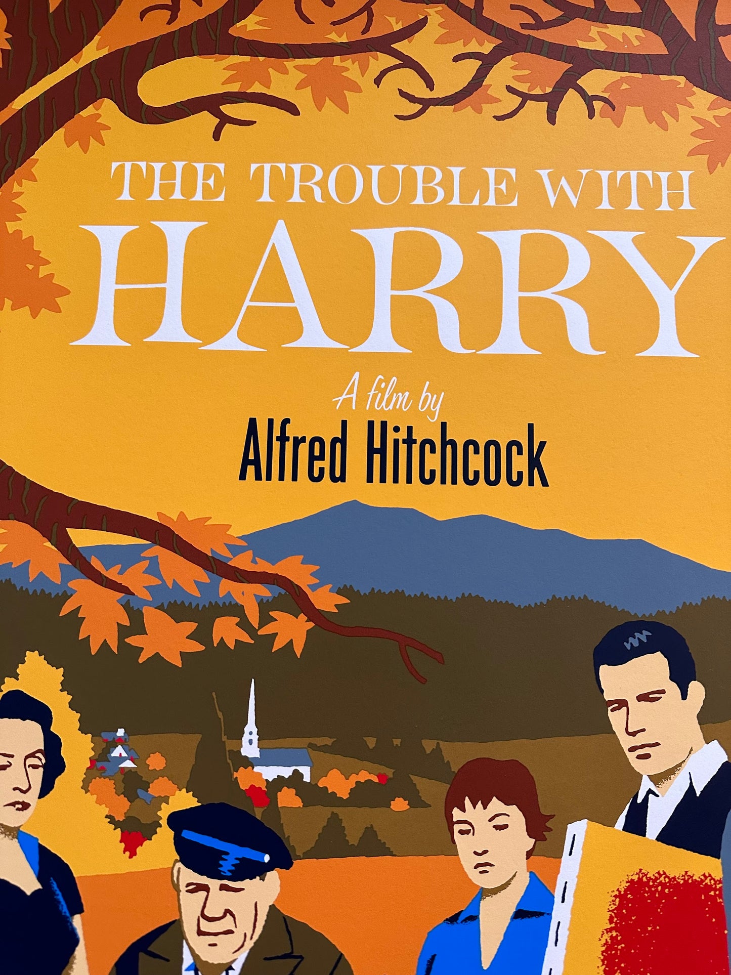 David Merveille – The Trouble with Harry, 24 x 36 in, poster, image 3