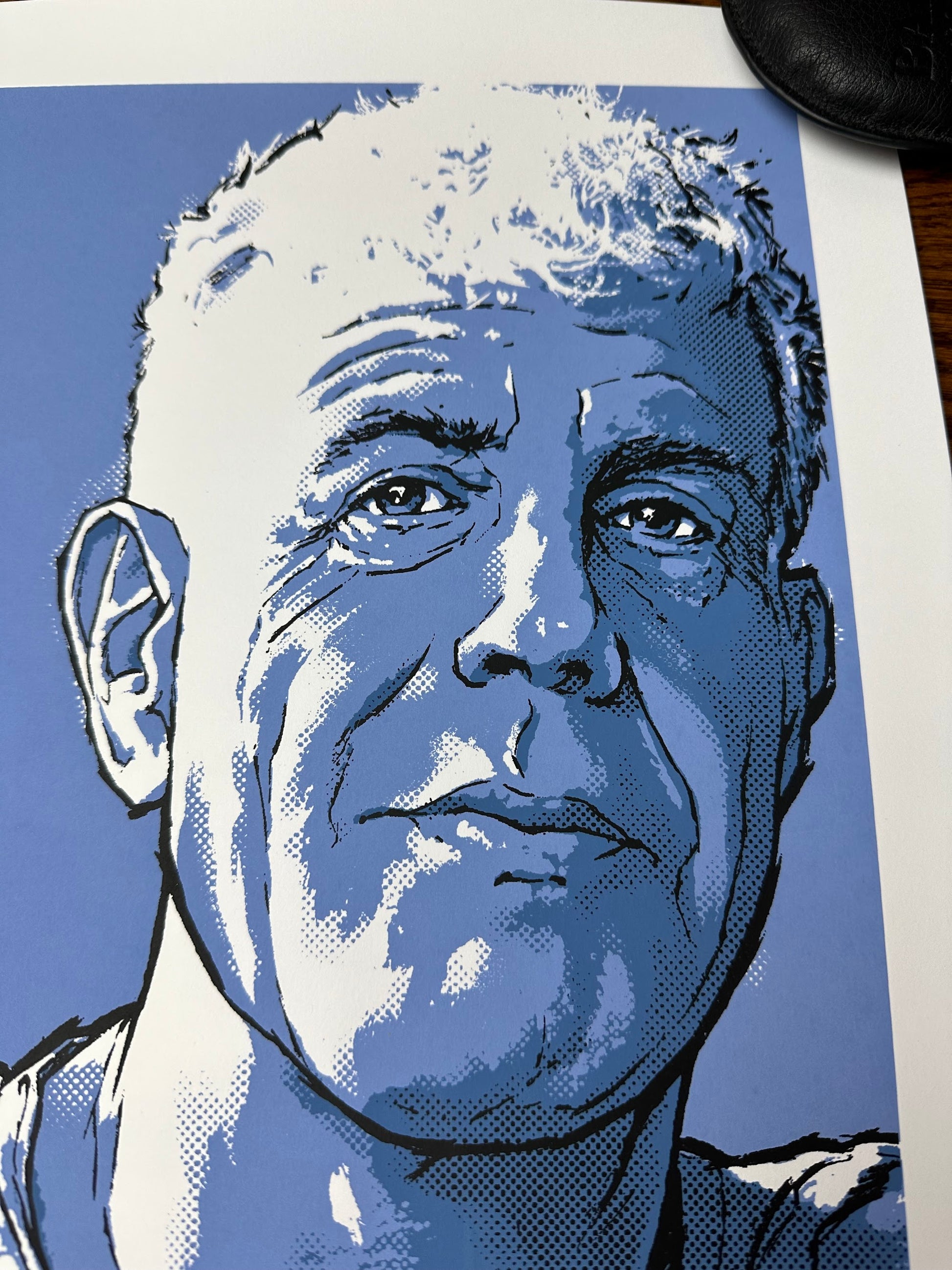 Joshua Budich – Anthony Bourdain Portrait, 12 x 18 in, art print, image 2