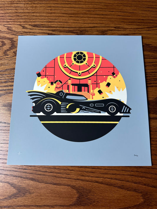 DKNG – Batmobile, 12 x 12 in, art print