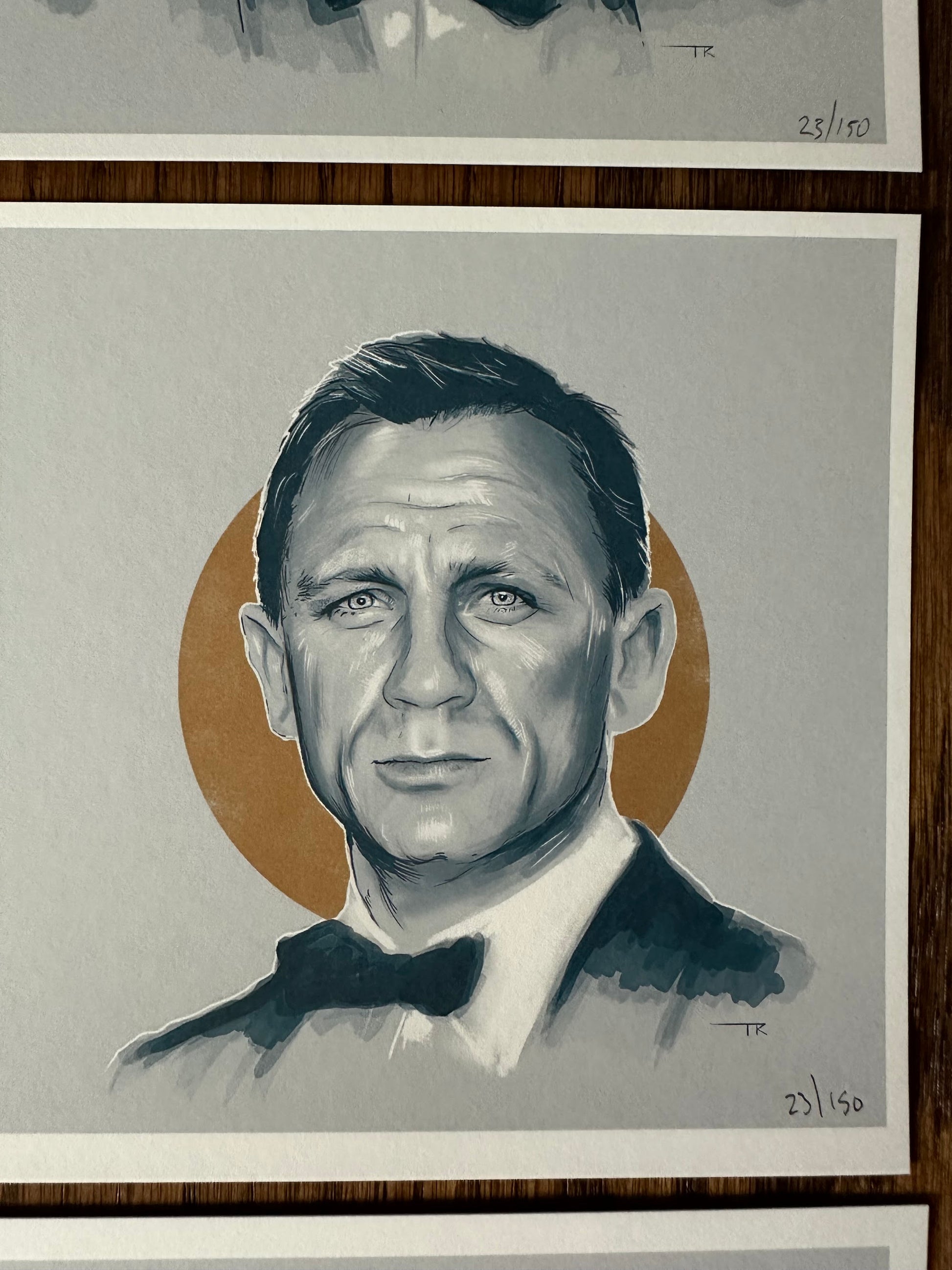 Tom Ralston - James Bond Portrait Set of 6 6x6 art print - detail image 4