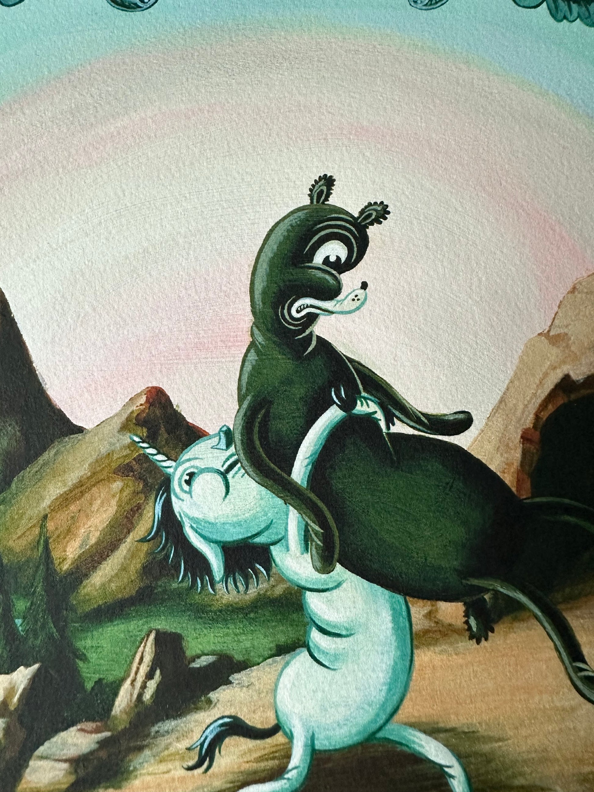 Travis Lampe – Mountaintop Scuffle, 12 x 12 in, art print, image 6