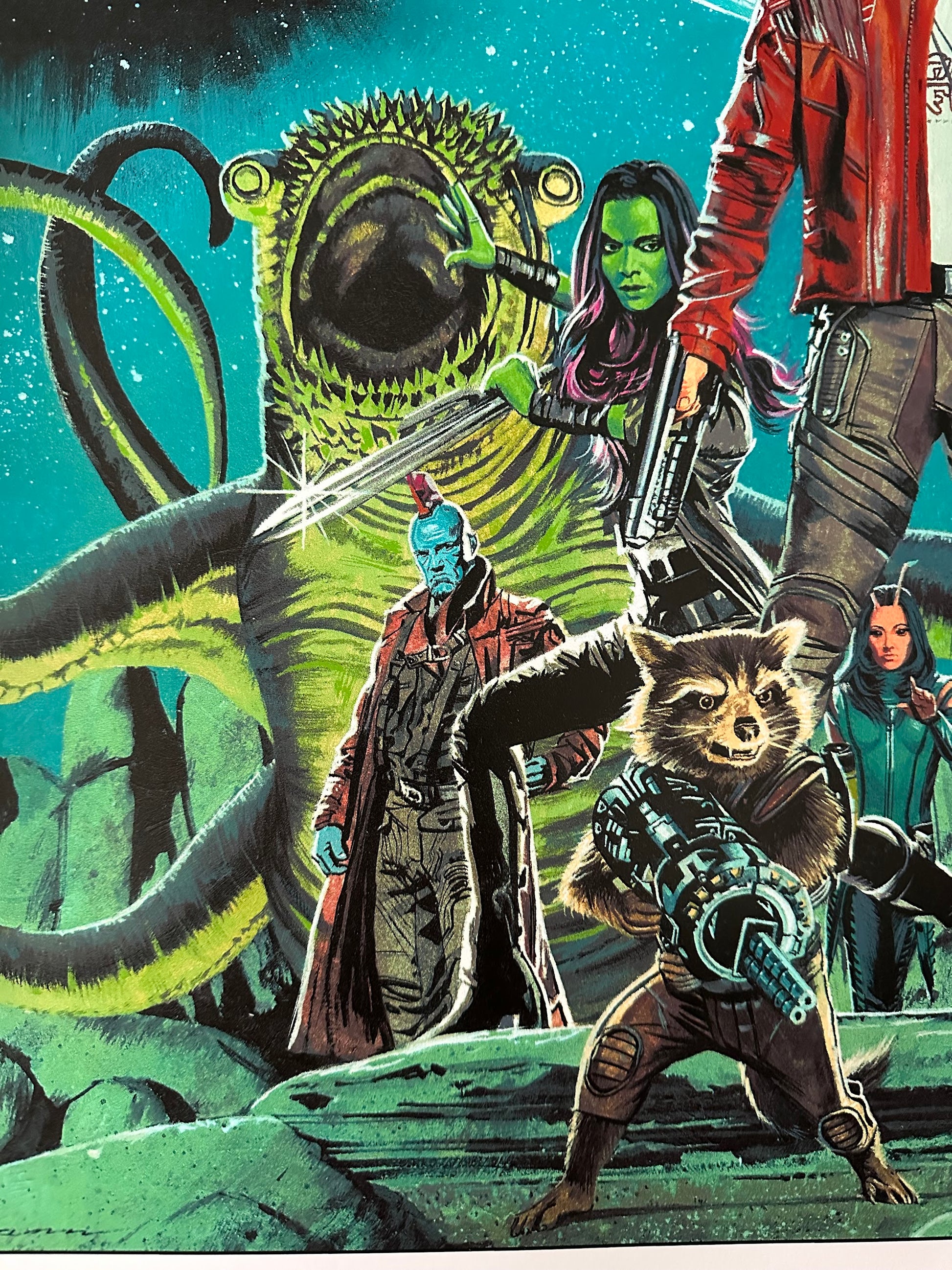 Paul Mann – Guardians of the Galaxy 2 White Variant, 24 x 36 in, poster, image 4