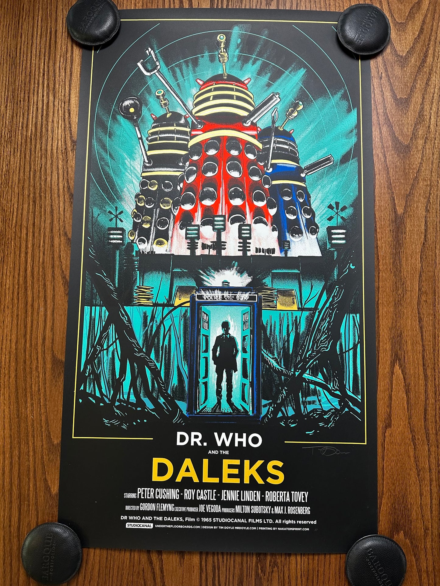 Tim Doyle – Dr. Who and the Daleks, 20 x 36 in, art print