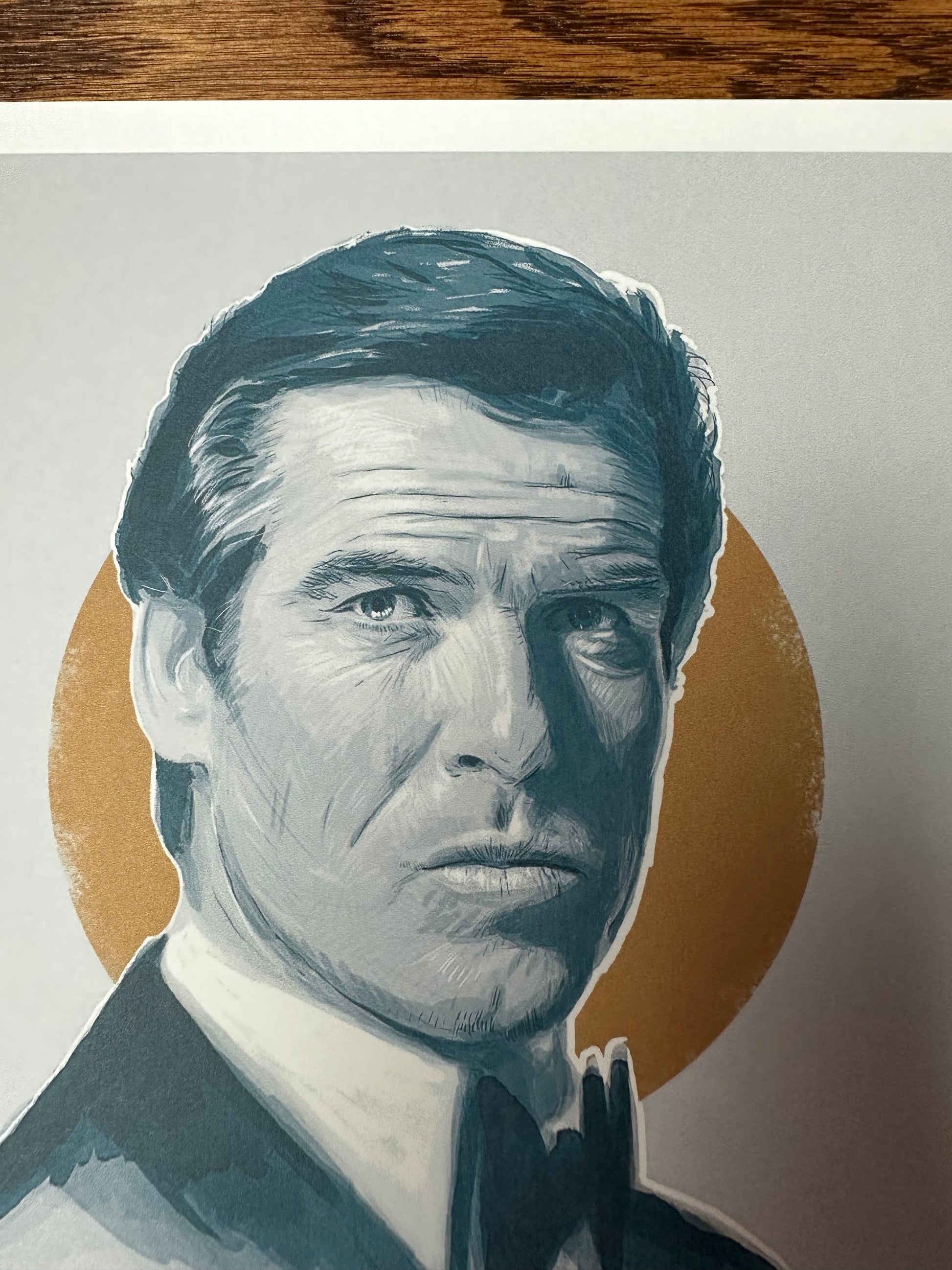 Tom Ralston – James Bond 007 Pierce Brosnan Portrait, 6 x 6 in, art print, image 2