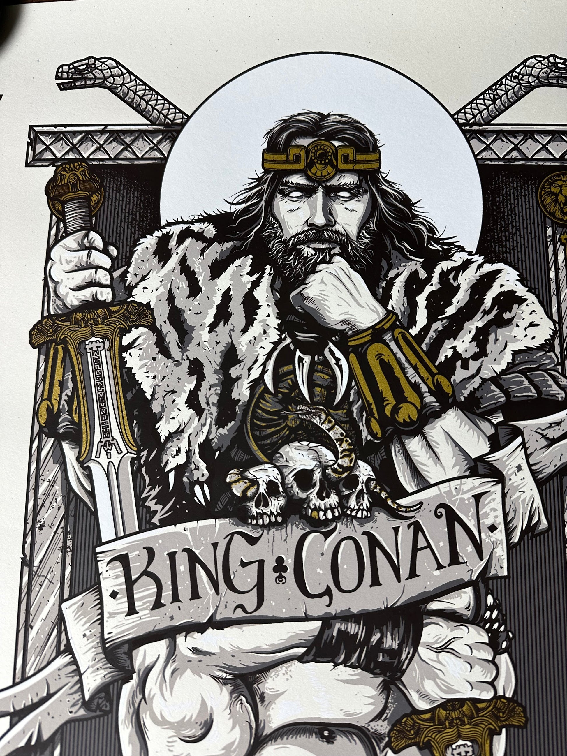 Patrick Connan – Conan The Barbarian King of Clubs "King Conan", 18 x 24 in, art print, image 2