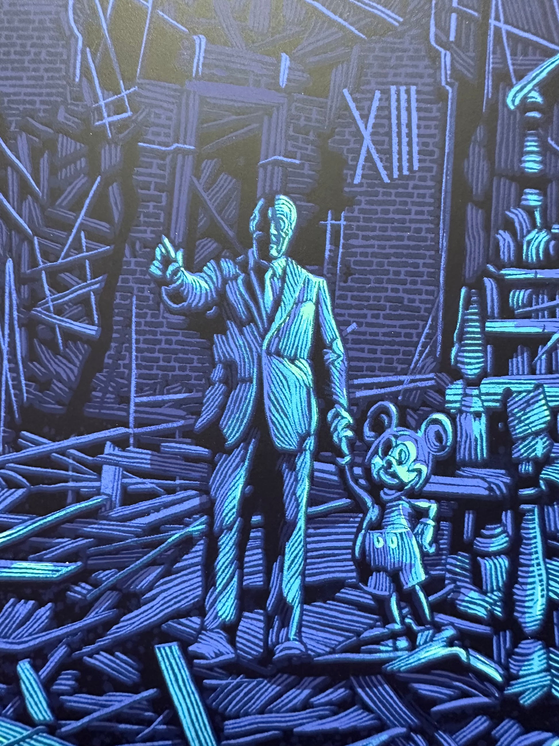 Daniel Danger – Disney Castle "To All That Come to the Happy Place" Green Variant, 24 x 36 in, poster, image 4
