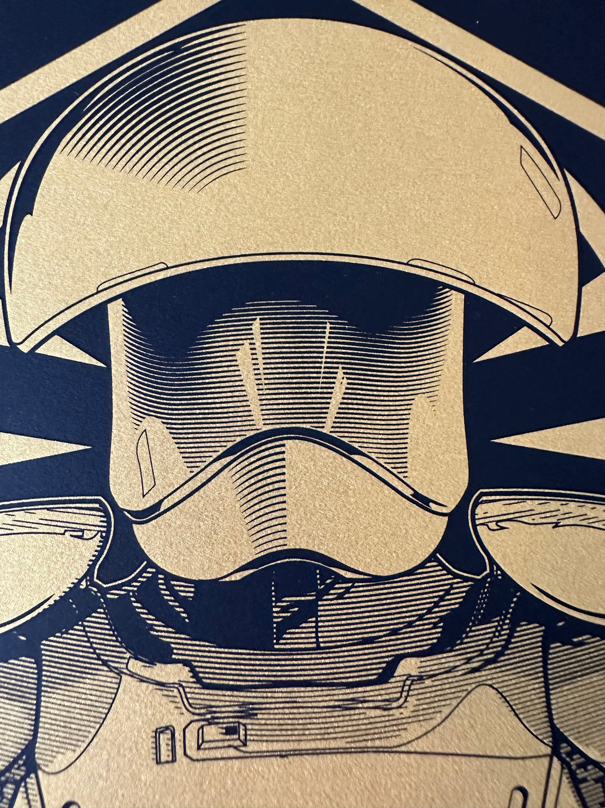Joshua Budich - Star Wars Pratorean Guard Gold Variant 6x6 art print - detail image 2